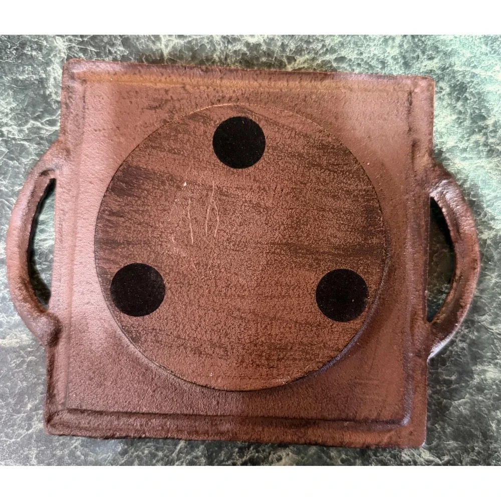 Rustic Cast Iron Candle‎ Holder – Star and Pine, Farmhouse Decor